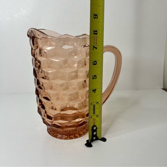Vintage Pink Depression Glass Pitcher - Picture 4 of 5